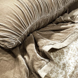 Velvet Pouf Pillow - Natural