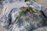 Auberge Bouquet Bedding - Sky Blue - Linen Salvage Et Cie