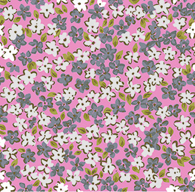 Eveline Floral Fabric- Rosette - Linen Salvage Et Cie
