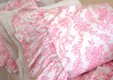 NEW! Trellis Damask Bedding - Pink Sorbet - Linen Salvage Et Cie